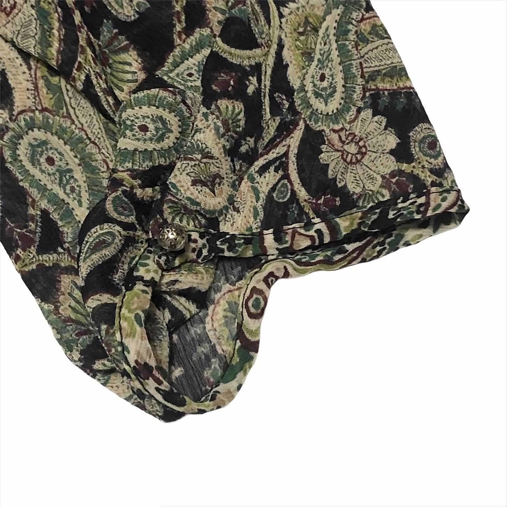 Zara Paisley Tie Neck Blouse - Picture 6 of 12